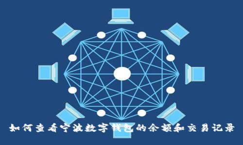 如何查看宁波数字钱包的余额和交易记录