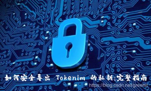 如何安全导出 Tokenim 的私钥:完整指南